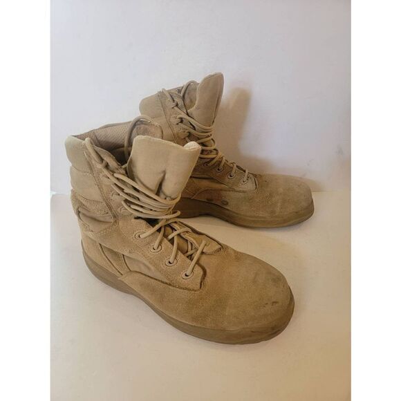 Belleville Men\'s Beige Lace-Up Military Combat Boots Size 9 main image 6